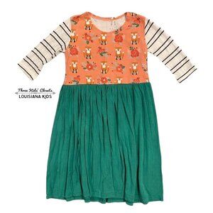 Pretty Me Sz 5 Mixed Print Fox Dress